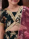 3c87250e-7352-4005-aef7-ae644752ce7e1695367928898ROJAAGirlsGreenGold-TonedPrintedReadytoWearLehengaBlouseWith2.webp