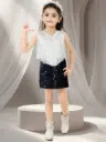 Girls Embellished Velvet Sheath Dress