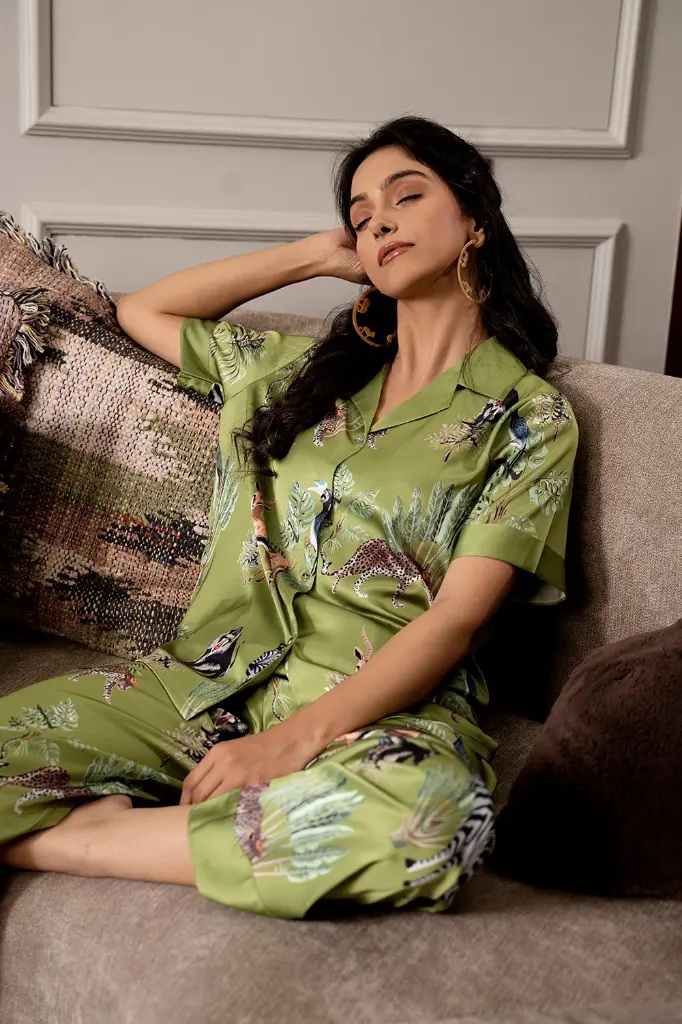 Luxe Jungle Superior Satin Lounger Set