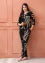 Floral Printed Viscose Rayon Night Suit for Women