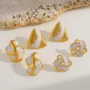 Geometric Irregular Polished Finish Earrings