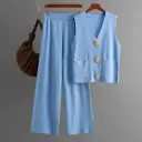 Casual Daily Women’s Simple Classic Style Co-Ord Pants Set