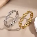 Fashionable Minimalist Ins Style Stainless Steel Coffee Bean Bracelet