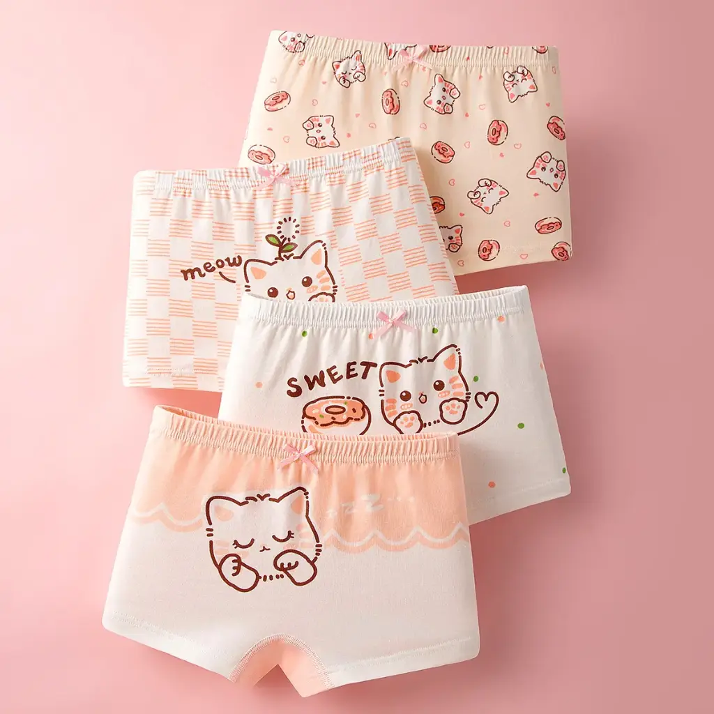 Summer Girls’ A-Class Cotton Low-Rise Briefs – Cute Thin Underwear