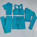 Women’s Seamless Yoga Sportswear 5-Piece Set – Quick Dry