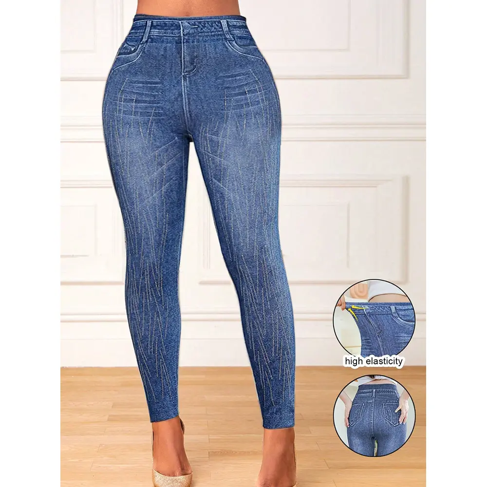 Women’s High-Waist Stretch Skinny Jeans – Classic Slim Fit Denim