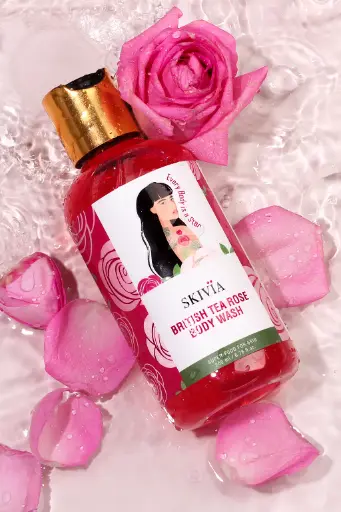 Skivia British Tea Rose Body Wash With Orange, Green Tea & Neem - 200 ml