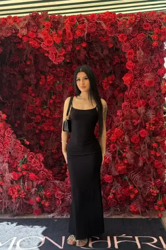 Sleek Black Bodycon Maxi Dress