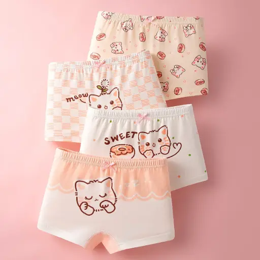 Summer Girls’ A-Class Cotton Low-Rise Briefs – Cute Thin Underwear